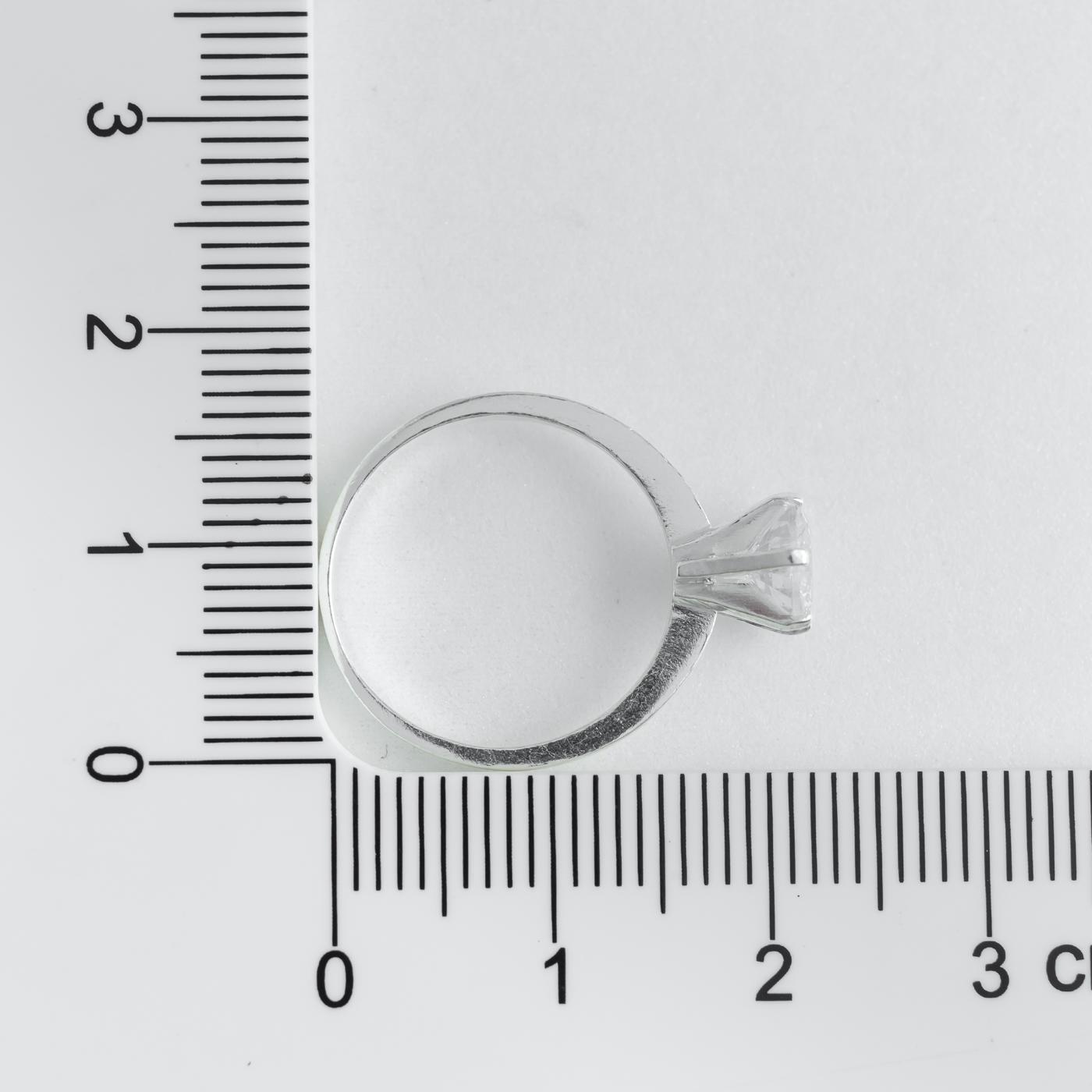 Anel Solitário Prata Lola Com Cristal 6mm 3 POR R$200