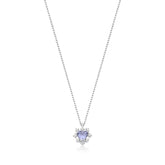 Colar Prata Isadora de Coração com Cristal Cravejado