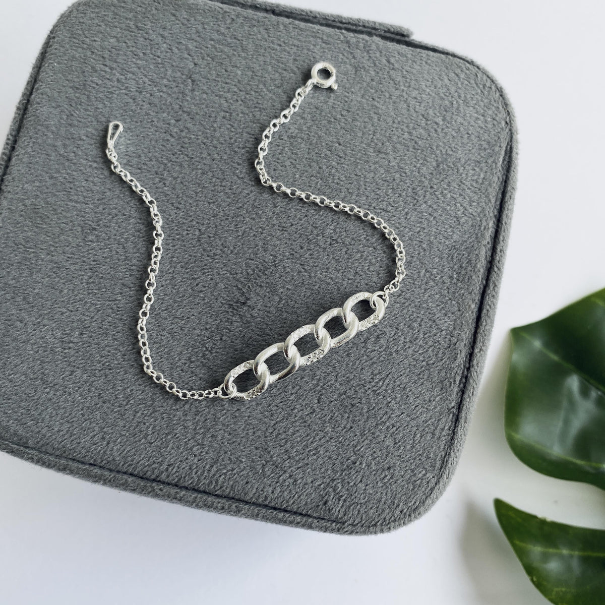 Pulseira Prata Elos Cartier Cravejado