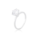 Anel Solitário Prata Lola Com Cristal 6mm 3 POR R$200