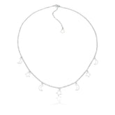 Choker Prata Lua e Estrelas Vazadas