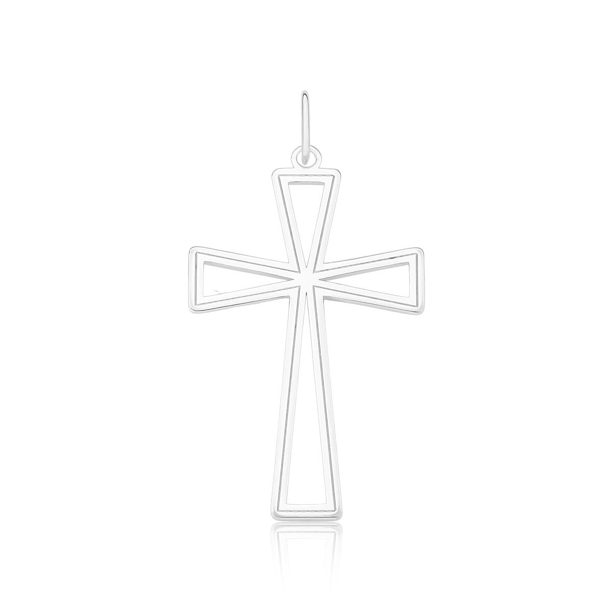 Pingente Prata Artigo Religioso Amuleto em Cruz
