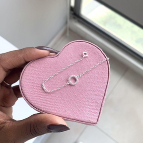 Pulseira Prata Redonda de Cristal Elo Português