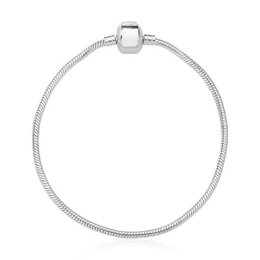 Pulseira Berloque Prata com Fecho Liso