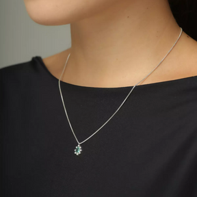 Conjunto Prata Veneza Cristal Oval Cravejado